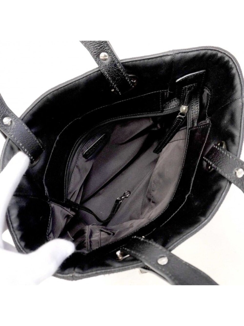 Chanel Tote Paris Biarritz Canvas Black Silver - Picture 4 of 10